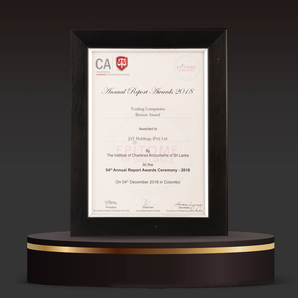 Annual Report Award 2018 (The Institute of Chartered Accountants of Sri Lanka)