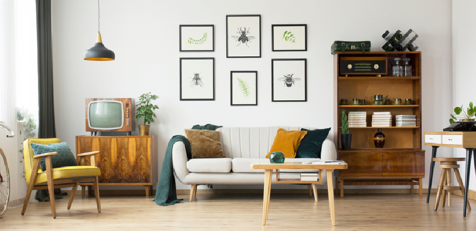 Mid century modern living room