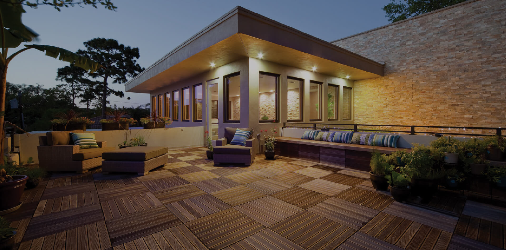 Beautiful wooden designed outside lobby flooring