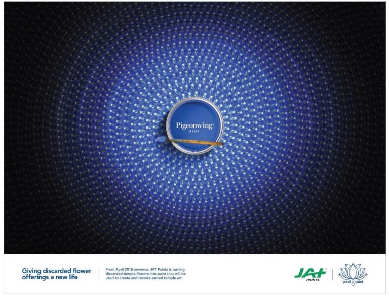 JAT paints Discarded flower project