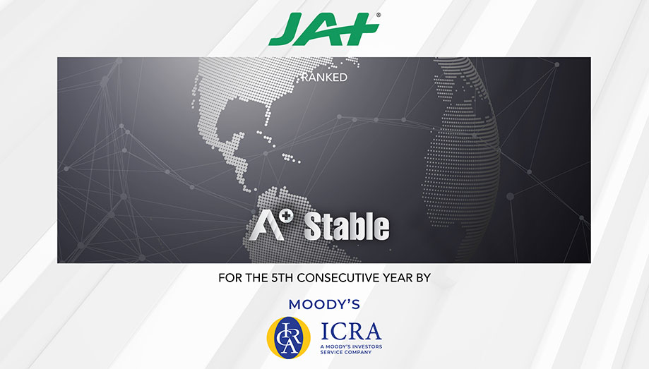 ICRA Limited reaffirms JAT Holdings as an “A+ Stable” company for the fifth consecutive year
