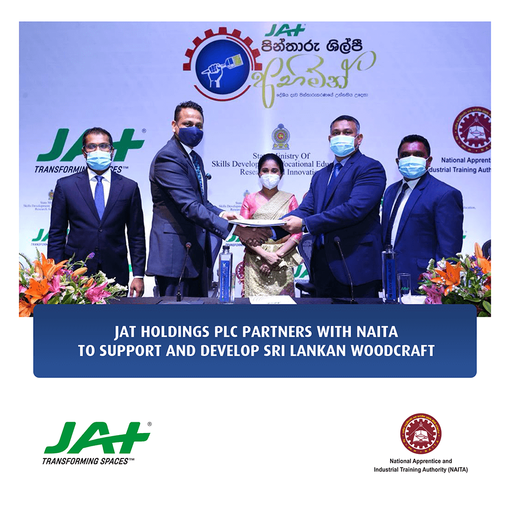 JAT Holdings PLC partners with NAITA to support and develop Sri Lankan Woodcraft