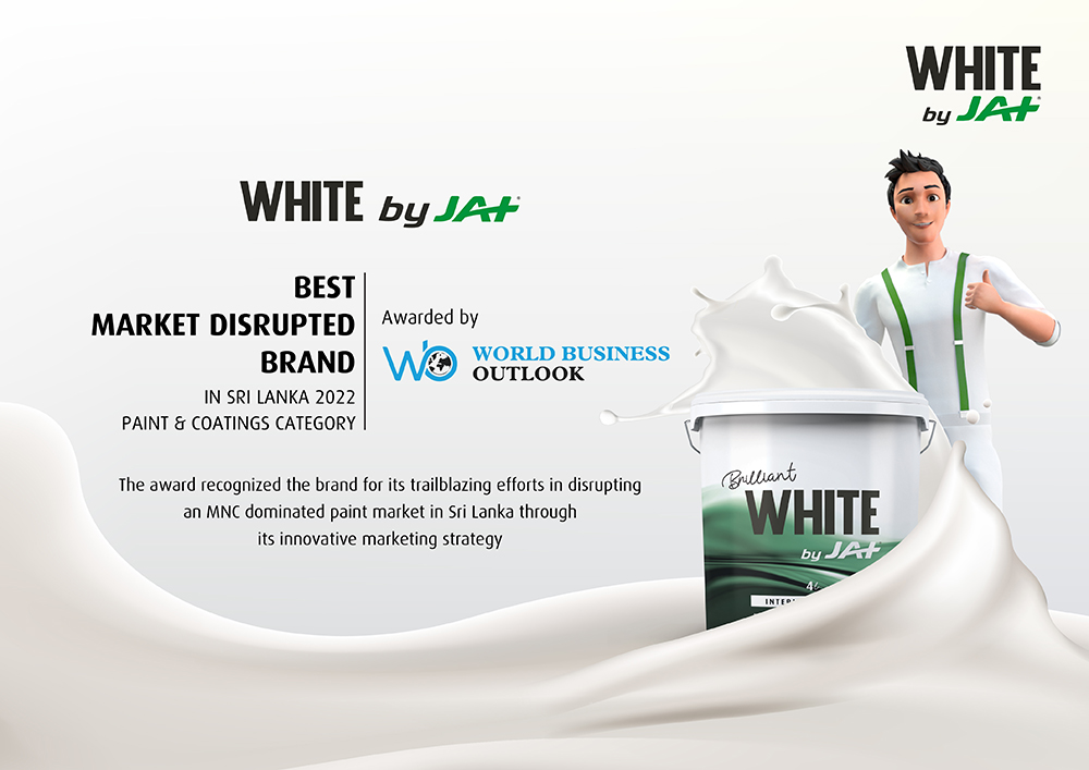 WHITE by JAT wins Best Market Disrupted Brand in Sri Lanka 2022 - Paint and Coatings Category