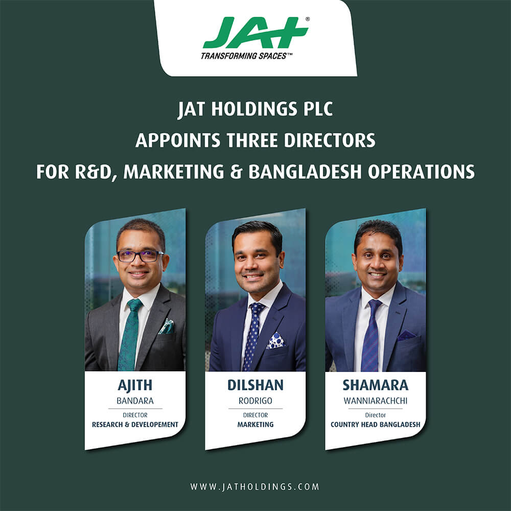 JAT Holdings PLC Appoints Three Directors for R&D, Marketing and Bangladesh Operations
