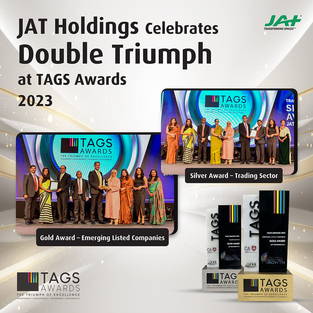 JAT Holdings Secures Double Triumph at TAGS Awards 2023 Showcasing Excellence in Comprehensive Repor