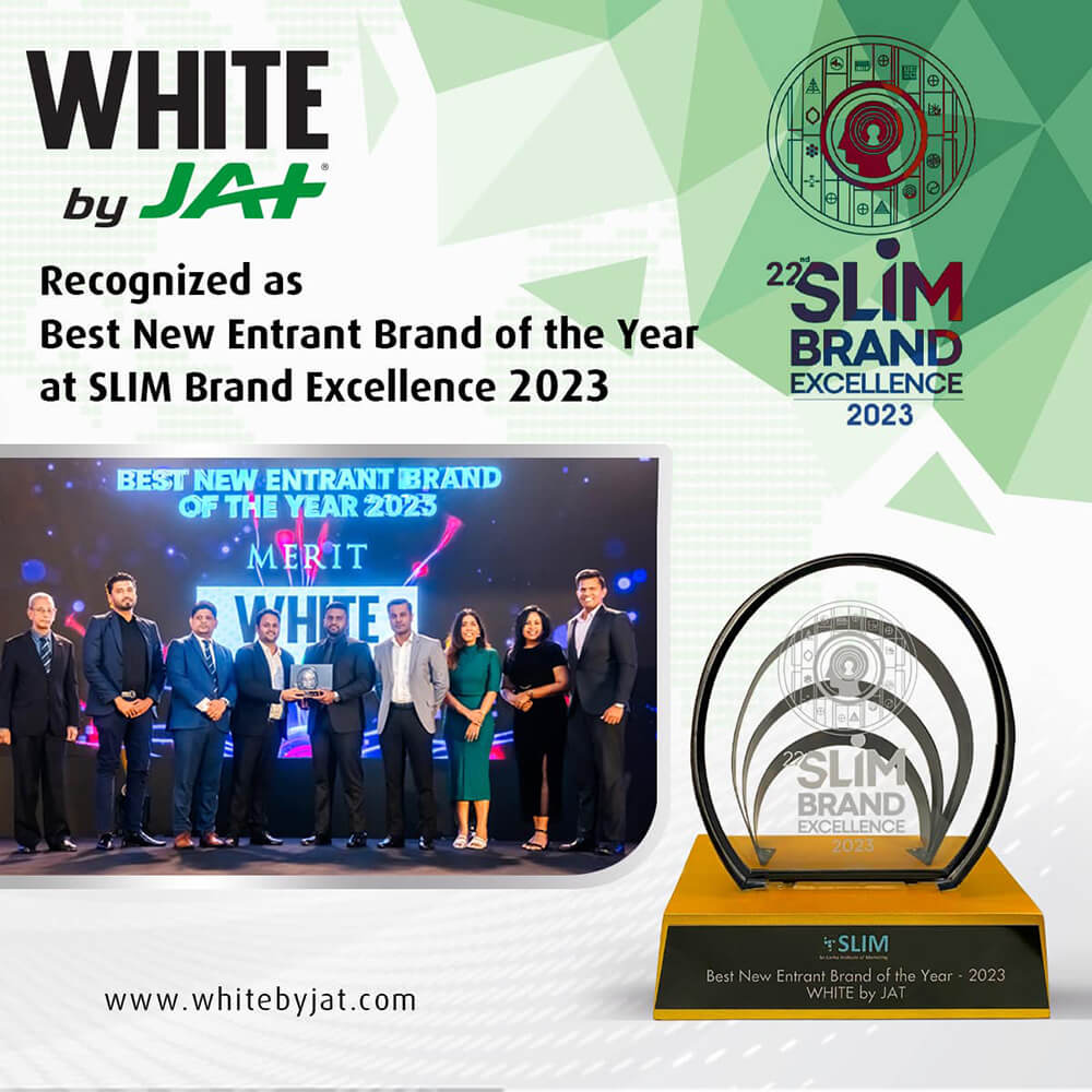 WHITE by JAT Clinches Best New Entrant Award at SLIM Brand Excellence 2023