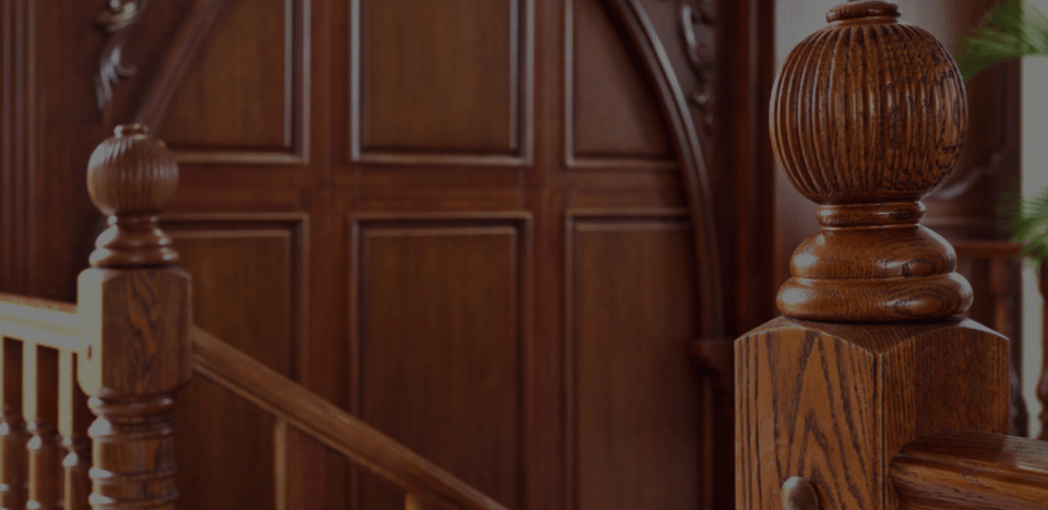 Rosewood textured staircase design